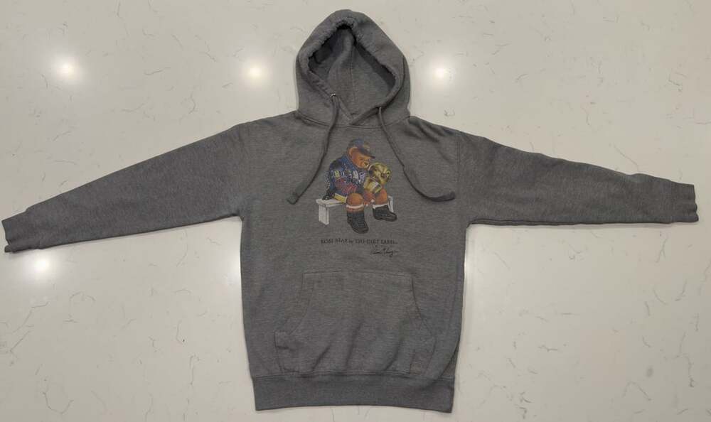 The Dirt Label Kobe Bear Gray Pullover Hoodie Size Small
